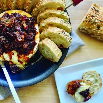 BBQ Bacon Baked Brie