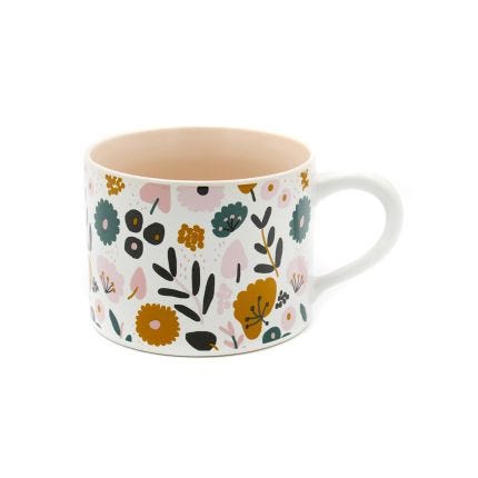 Floral Pattern Tea Mug