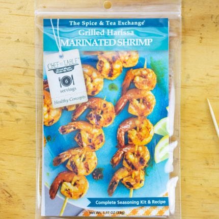 Grilled Harissa Marinated Shrimp Recipe Kit
