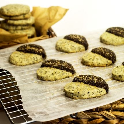Hazelnut Tea Shortbread Cookies