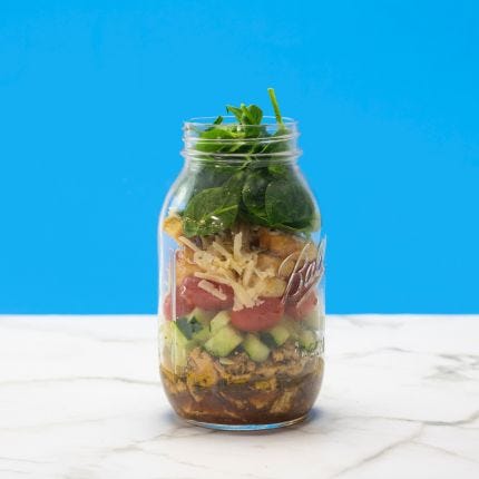 Italian Herb Chicken Mason Jar Salad