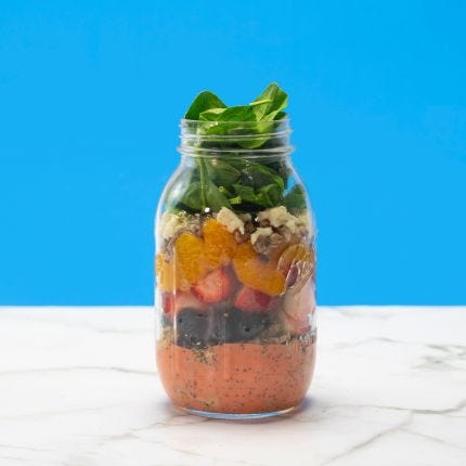 Strawberry Poppy Seed Mason Jar Salad