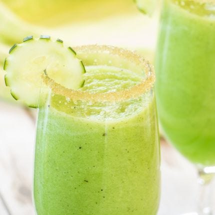 Mint Melon and Cucumber Smoothie