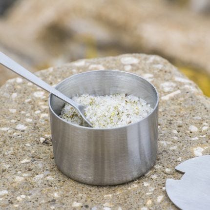 Stainless Salt Box with Spoon