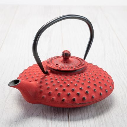 Scarlet Red Xilin Cast Iron Teapot