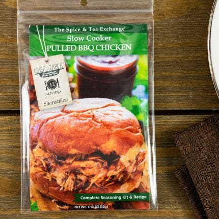 Slow Cooker Pulled BBQ Chicken Recipe Kit