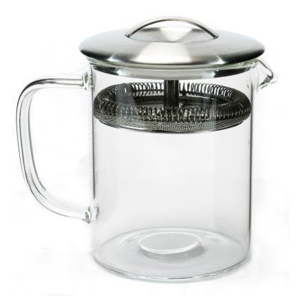 Small Branded Glass Tea Pitcher