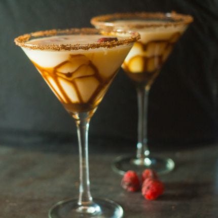 White Chocolate Raspberry Martinis