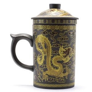Dark Brown Dragon Tea Mug Infuser